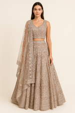 Masleen Lehenga Set with Embellishment