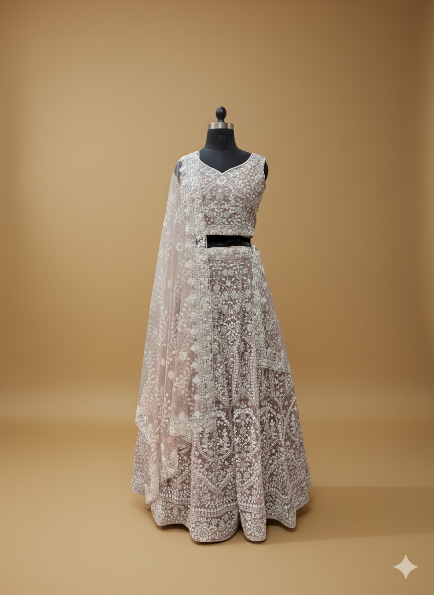 Masleen Lehenga Set with Embellishment